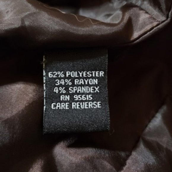 RAFAELLA VINTAGE BROWN TWO BUTTON BLAZER WITH SHOULDER PADS SIZE 8P NWOT - Picture 4 of 5